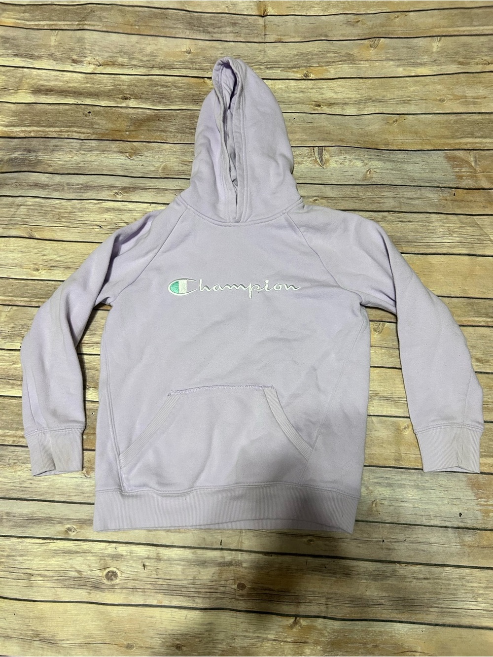 Champion Light Lilac Hoodie with Script Logo